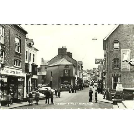 Wales CARDIGAN High Street Postcard (3)