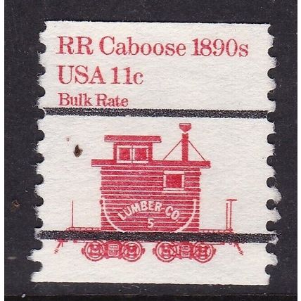 United States 1981 RR Caboose 1890's 11c Precancel SG 1876 VGC