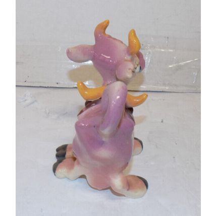 Vintage Thames Japan Ceramic Pink Milk Cow Blue Eyes 4.75 Inches Tall