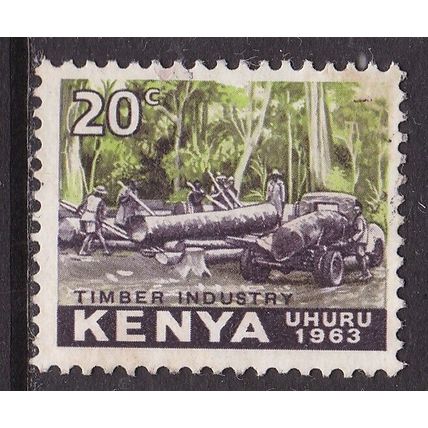 Kenya 1963 Independence Timber Industry 20c Fine Used SG 4 VGC