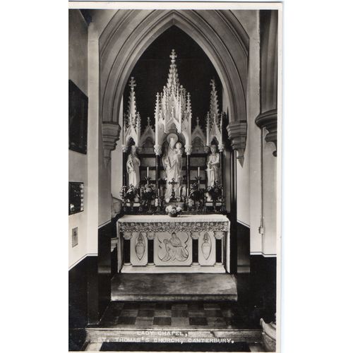 Valentines Postcard Lady Chapel St Thomas's Church Canterbury