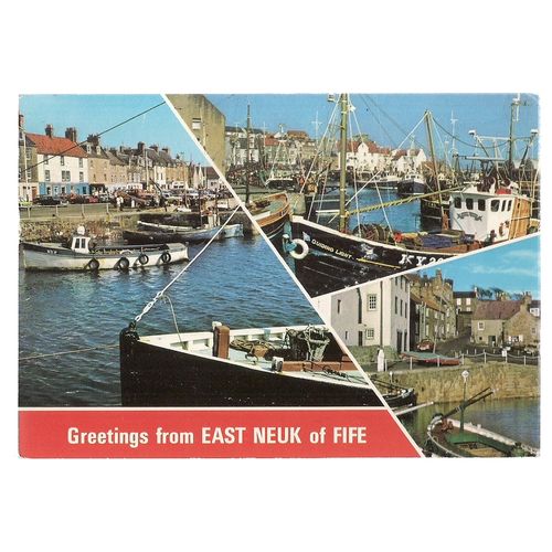 EAST NEUK OF FIFE, unused postcard by Dennis Anstruther, Crail, Pittenweem (a) =
