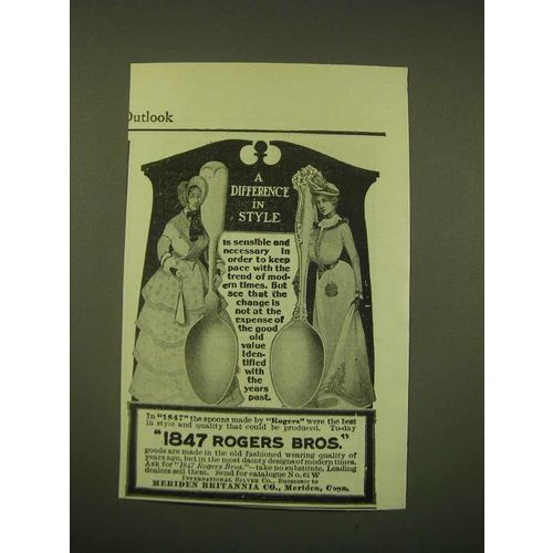1902 1847 Rogers Bros. Spoons Ad - A difference in style