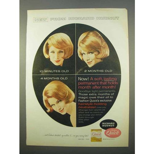 1963 Richard Hudnet Fashion Quick Permanent Ad