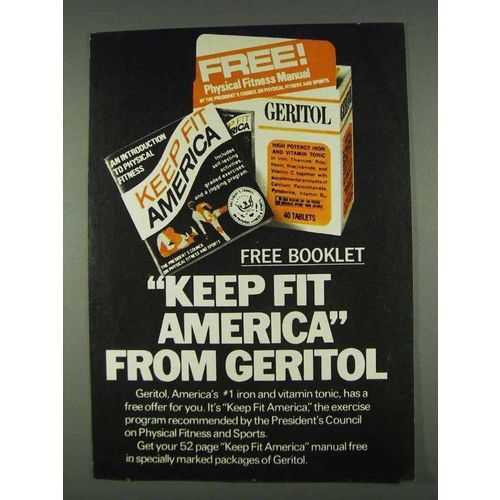 1978 Geritol Medicine Ad - Keep Fit America