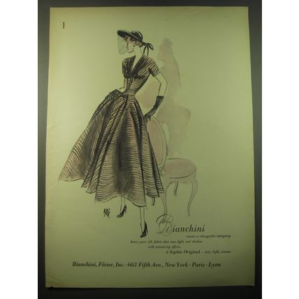 1948 Bianchini Sophie Original Dress Ad - Entrancing Effects