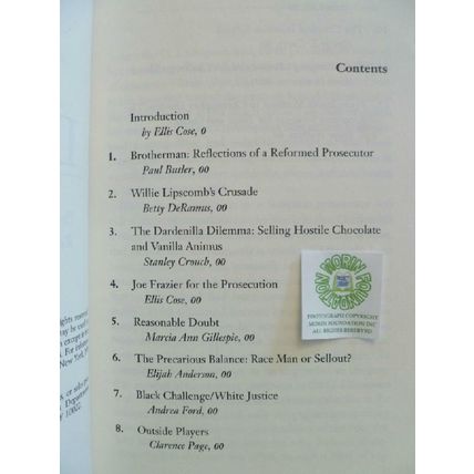 UNCORRECTED PROOF THE DARDEN DILEMMA 12 BLACK WRITERS ON JUSTICE RACE & LOYALITY