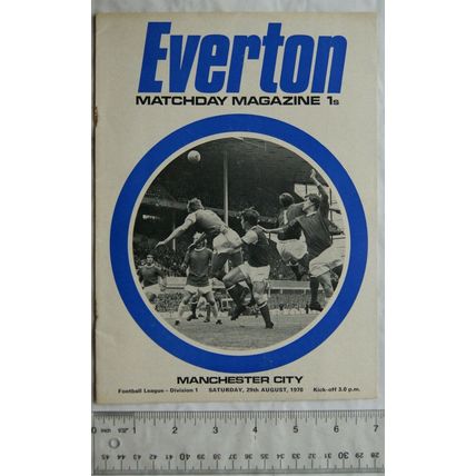 1970 programme Everton v. Manchester City