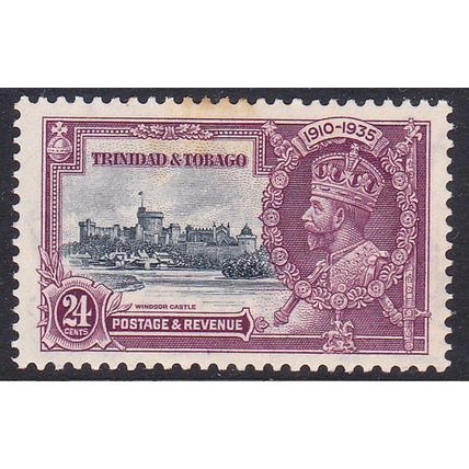 1935 KGV SILVER JUBILEE - Trinidad & Tobago 24c SG242 Detached Flag - MINT