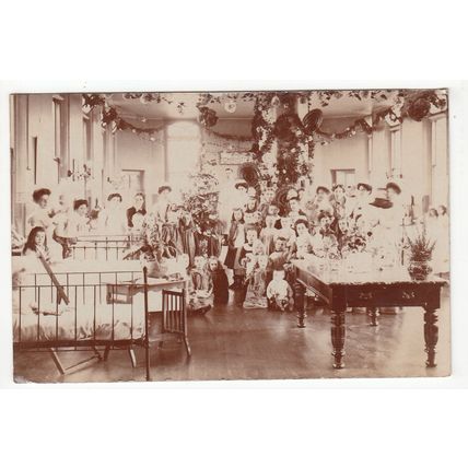 Nurses & Children Hospital Ward Postmarked Croydon 1908 Postcard Surrey