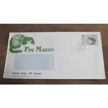 WWF 1990s Ireland postal FDC Cover - Pine Martin / Nature Interest