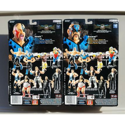 wwe wwf ljn classic superstars series 6 road warrior hawk & animal figures