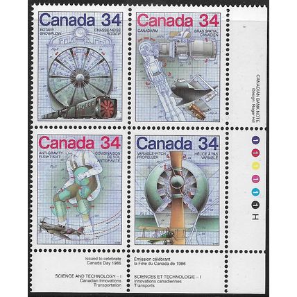 1986 SG 1203/1206 - MNH (**) - Plate Block