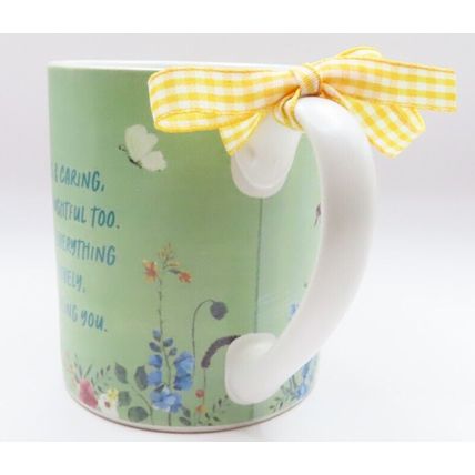 Loveliest Friend Fine China Mug Floral with Green Background 8.5 CM Verse Gift