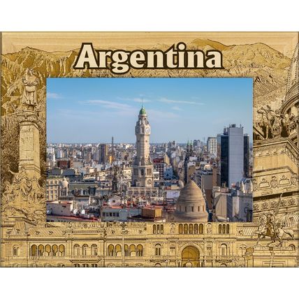 Argentina Laser Engraved Wood Picture Frame Landscape (5 x 7)