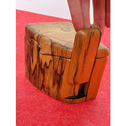 Unique Puzzle Box Handmade Vintage SIGNED Wooden Gift Box Trinket Box