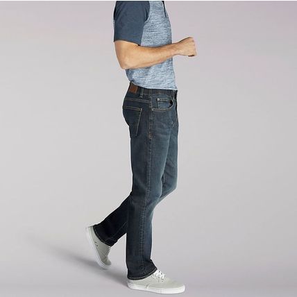 Lee Men's / Teen W28 L30 Performance Jeans Extreme Motion Mid Blue Tapered