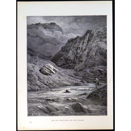 TWO ADVENTURERS AND THE TALISMAN 1885 Gustave Doré - Jonnard ANTIQUE ENGRAVING