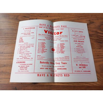 1972/73 Morecambe vs Goole Town - Northern Premier League Cup * FREE P&P *