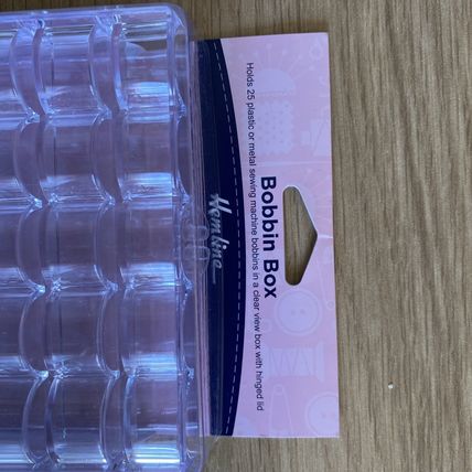 Hemline Bobbin Box for sewing machine Bobbins : Plastic: 25 Spool
