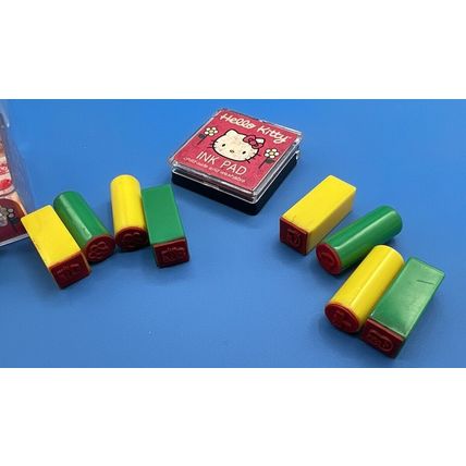 A Rare Sanrio 2001 Hello Kitty Vintage Mini Ink Stamp Set