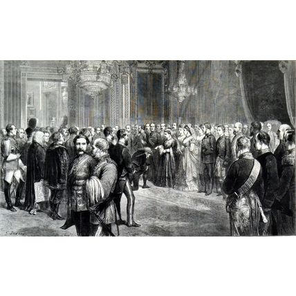 ORDER OF KNIGHTHOOD 1872 Godefroy Durand VICTORIAN ENGRAVING