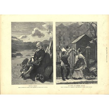 PETITE MARIE - AN IDYLL OF GOLDEN SQUARE 1872 VICTORIAN ENGRAVINGS