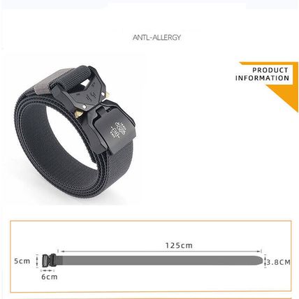 Mens Tactical Belt Alloy Zinc Buckle Outdoor Work Hiking Elastic Belt Stretching