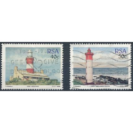 Lighthouses: 40c & 50c - South Africa 1988 - F H - SG 651/2