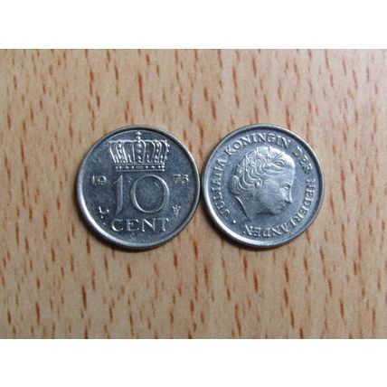 Netherlands 1975 10 Cents Coin