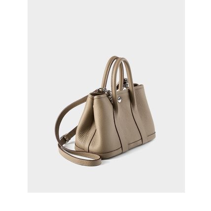 Genuine Leather Women Handbag and Shoulder Bag Grey