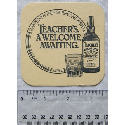 Beer Mat - Teachers, A Welcome Awaiting