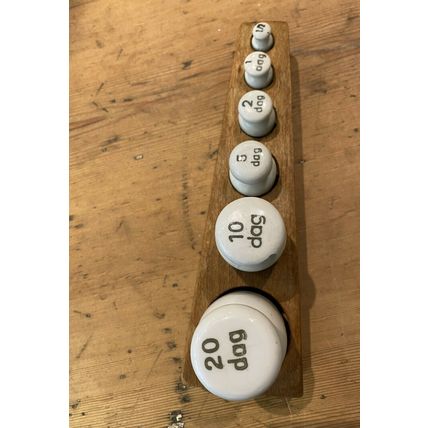 Antique Ceramic Hallmarked Apothecary Chemist Weights 0.5 - 20 Dag