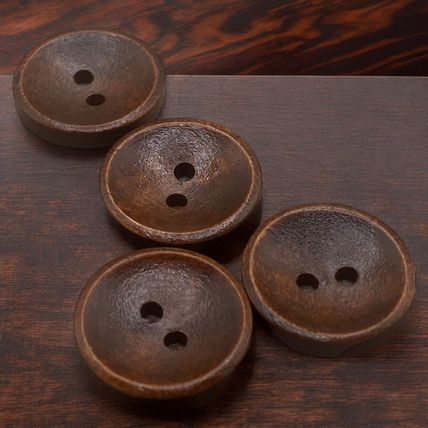 18mm Brown Wooden Buttons 2 Hole Oval Sewing Knitting Cardigan Handmade Clothing