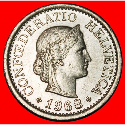 Ⰶ LIBERTY (1879-2025): SWITZERLAND★10 RAPPEN 1968B DIES I+B★LOW START★NO RESERVE
