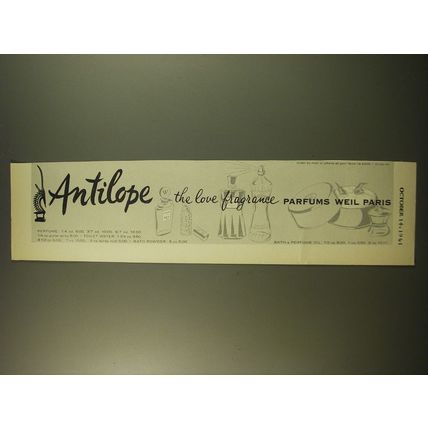 1961 Weil Antilope Perfume Advertisement - The love fragrance