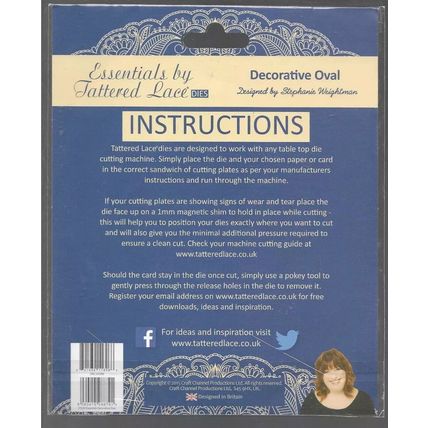 Tattered Lace. Decorative Oval Die Set. Die Cutting Cardmaking Scrapbooking