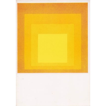 Josef Albers Departing In Yellow Tate Gallery Painting Postcard