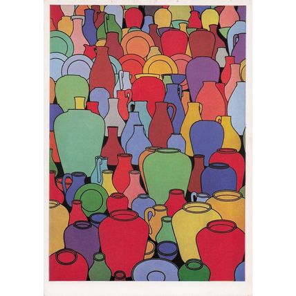 Patrick Caulfield Pottery 1969 Tate Gallery London Painting Postcard