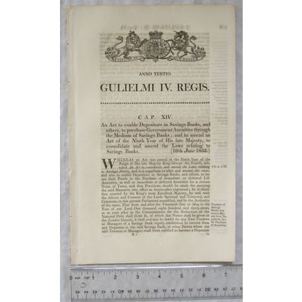 1825 Act of Parliament: salaries Master of the Rolls, Chief Baron, Puisne Judges
