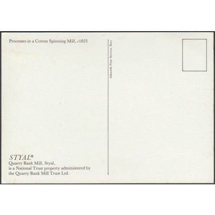 Processes in a Cotton Spinning Mill in c.1825 - National Trust Postcard