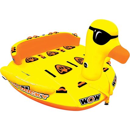 WOW Sports Mega Ducky 19-1060, 1 to 5 Person Towable, Front and Back Tow Points