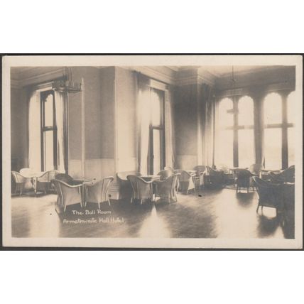 Ball Room, Armathwaite Hall Hotel, Cumberland, c.1930 - GP Abraham RP Postcard
