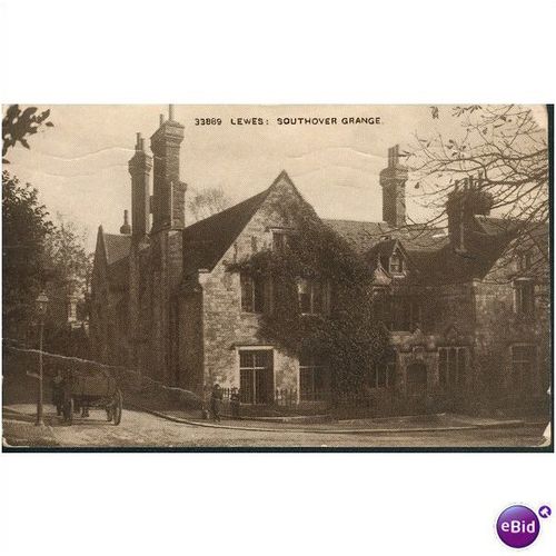 Vintage Carbofoto Postcard 1929 - Lewes - Southover Grange, Sussex