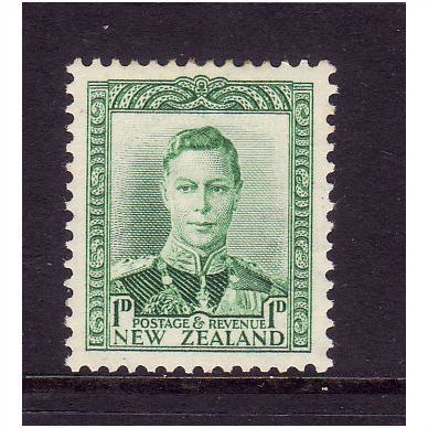 NEW ZEALAND 1941 GEORGE VI 1d GREEN SG606 M / MINT