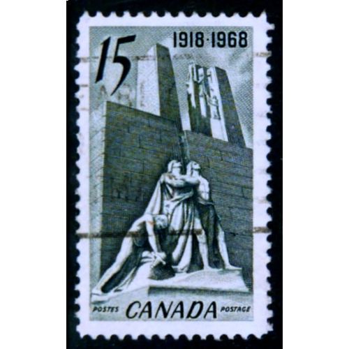 CANADA 1968 SG 629 15c SLATE BLACK ARMISTICE MONUMENT VIMY FINE USED#2
