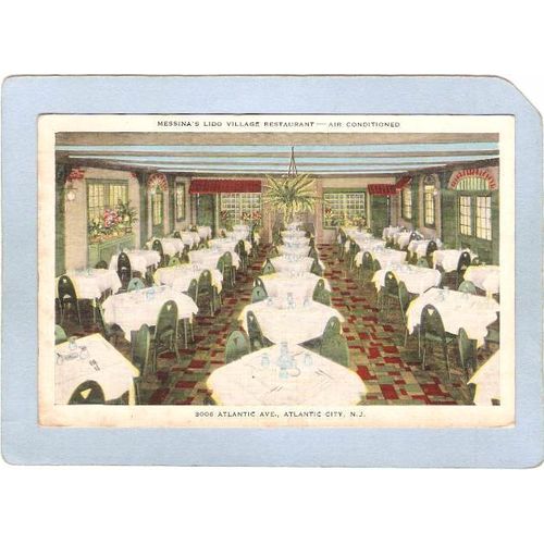 New Jersey Atlantic City Messina's Lido Village Restaurant 3006 Atlantic A~3091