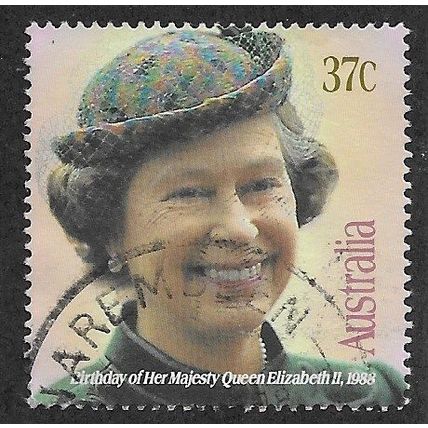 AUS 1988 37c ' THE QUEENS BIRTHDAY ' FINE USED (EBID67-249)