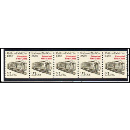 2265 21c Mail Car Very Fine MNH Dry Gum PNC 1/5 Z5198