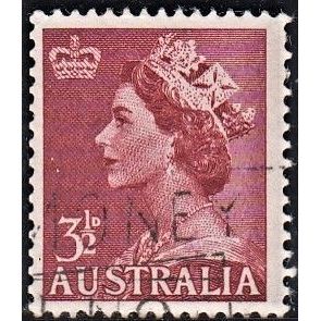 AUSTRALIA, 1956 3.5d QEII, SG 262a (Scott #292), used